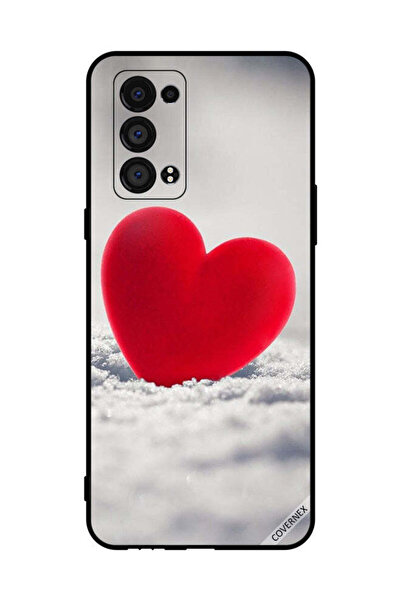Covernex غطاء حماية لهاتف Oppo Reno6 Pro 5G بتصميم قلب أحمر جميل