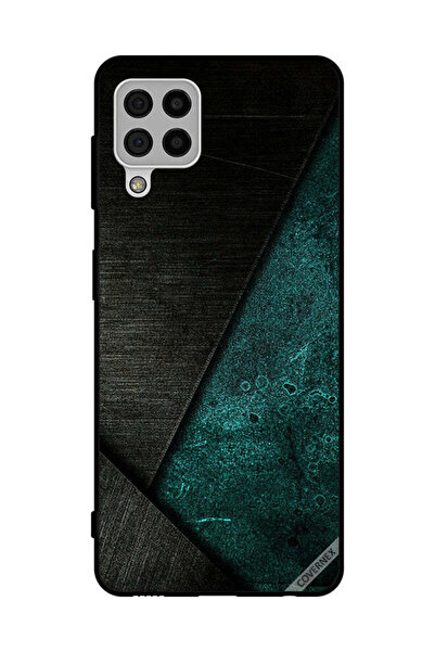 Covernex غطاء حماية لهاتف سامسونج جالاكسي A22 4G بنمط أسود وأخضر داكن