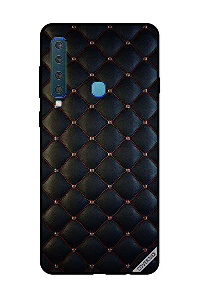 Covernex غطاء حماية لهاتف سامسونج جالاكسي A9 2018، مطبوع عليه نقشة قماش أسود