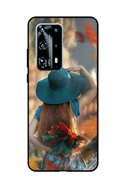 Covernex غطاء حماية لهاتف هواوي بي 40 برو بلس - فتاة قبعة تخفي أوراق الحب