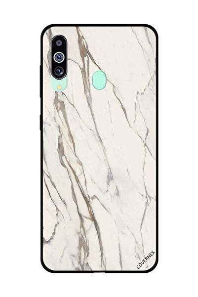 Covernex غطاء حماية لهاتف سامسونج جالاكسي M40 بنمط رخامي أبيض متشقق