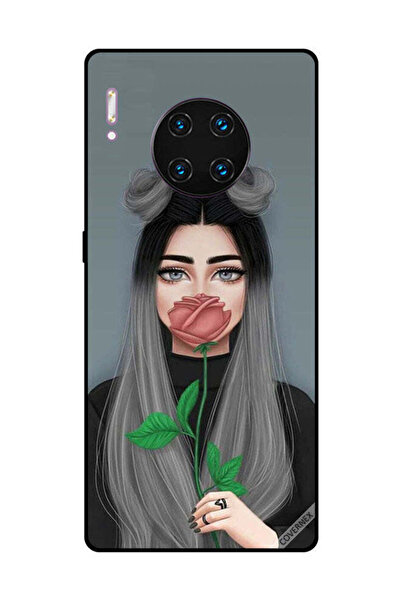 Covernex غطاء حماية لهاتف هواوي ميت 30 برو، فتاة لطيفة تخفي فمها بلون وردي خوخي
