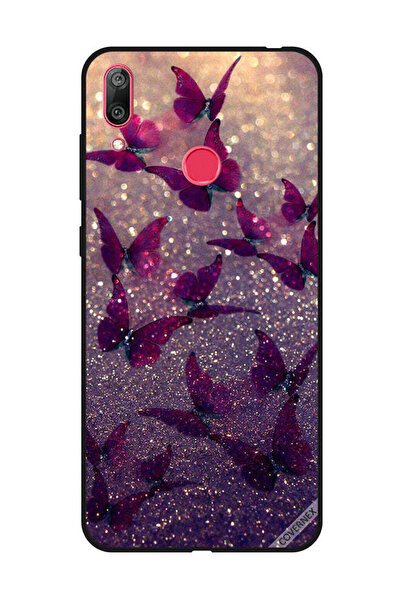 Covernex غطاء حماية لهاتف هواوي Y7 Prime 2019 بنقشة فراشات لامعة