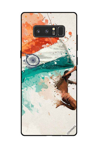 Covernex غطاء حماية لهاتف سامسونج جالاكسي نوت 8 يحمل علم الهند أثناء الطيران
