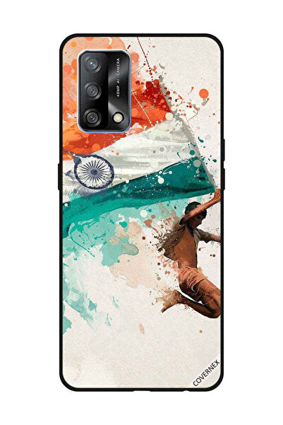Covernex غطاء حماية لهاتف OPPO A74/F19 4G يحمل علم الهند أثناء الطيران