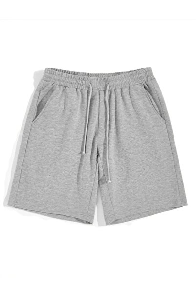 FİTGO Γυναικείο σορτς σε γκρι χρώμα με χαλαρή εφαρμογή