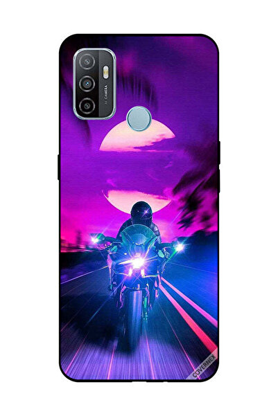 Covernex غطاء حماية لهاتف OPPO A53/A53S راكب الدراجة النارية يترك القمر خلفه