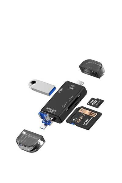 Generic OUYoo SD Card Reader, 6-in-1 USB C/Micro/USB Memory Reader Camera Viewer