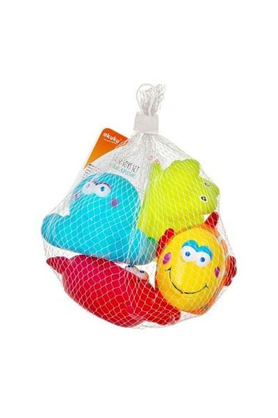 Akuku Set of 4 bath toys A0362, Multicolor