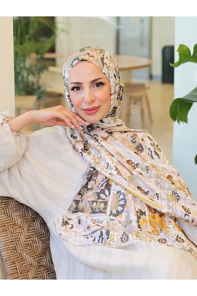 efdal şal eşarp Jade Pattern Voile Silk Shawl