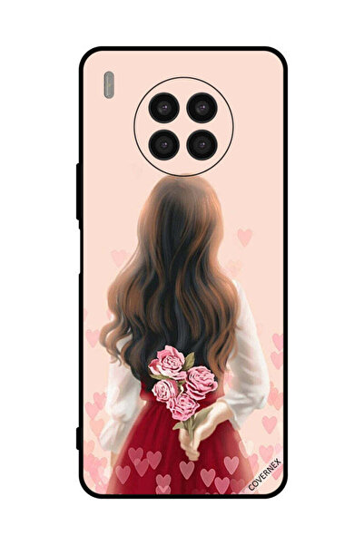 Covernex غطاء حماية لهاتف هواوي نوفا 8i فتاة تخفي الزهور