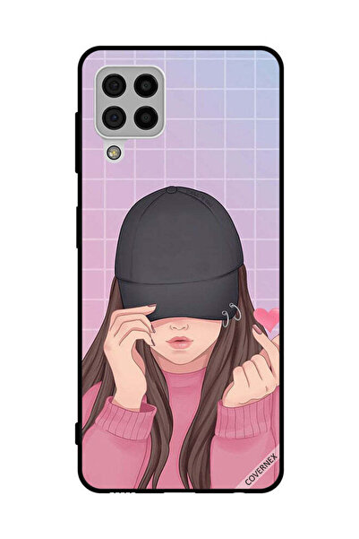 Covernex غطاء حماية لهاتف سامسونج جالاكسي A22 4G سناب لوف، فتاة سوداء بقبعة