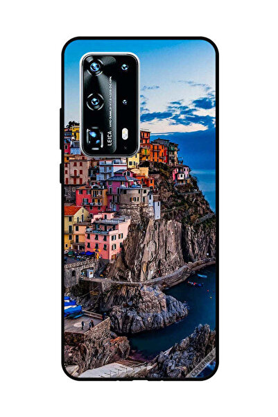 Covernex غطاء حماية لهاتف هواوي بي 40 برو بلس - منازل ملونة على البحر