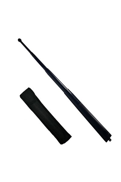dalimag Baston telescopic metalic, 4 segmente, 77 cm, maner, full negru, Dalimag