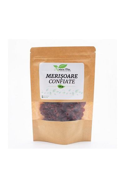 Natura Plus Merișoare confiate, 250g, Natura Plus