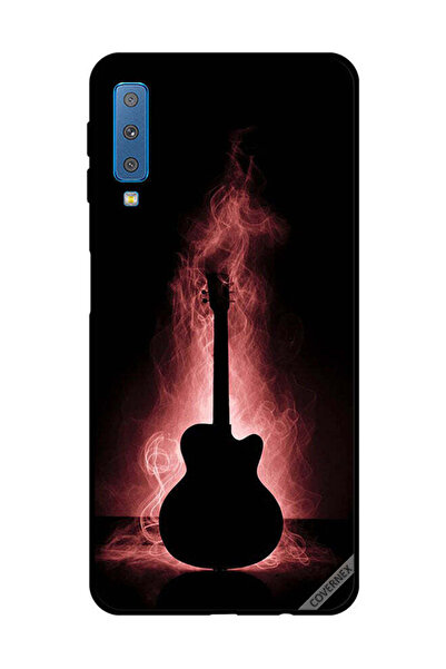 Covernex غطاء حماية لهاتف سامسونج جالاكسي A7 2018 بطبعة انعكاس جيتار في الظلام