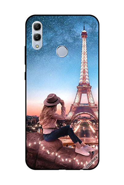 Covernex غطاء حماية لهاتف Honor 10 Lite بني مع قبعة وبرج إيفيل