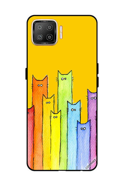 Covernex غطاء حماية لهاتف OPPO F17 بتصميم دمية قطة
