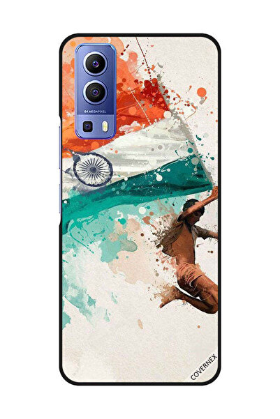 Covernex غطاء حماية لهاتف Vivo Y72 5G يحمل علم الهند أثناء الطيران