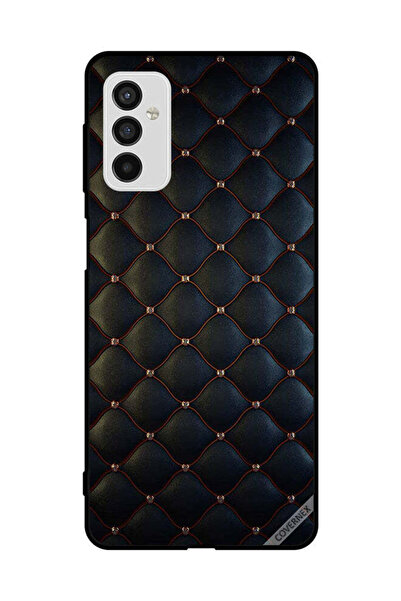 Covernex غطاء حماية لهاتف سامسونج جالاكسي M52 5G مطبوع عليه نقشة قماشية سوداء