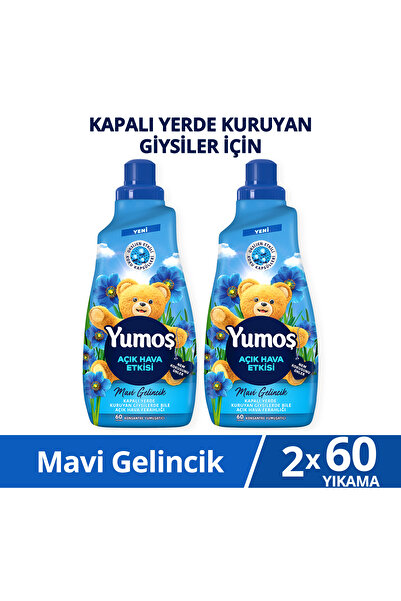 Yumoş Yumoş Açık Hava Etkisi Konsantre Çamaşır Yumuşatıcısı Mavi Gelincik 144...