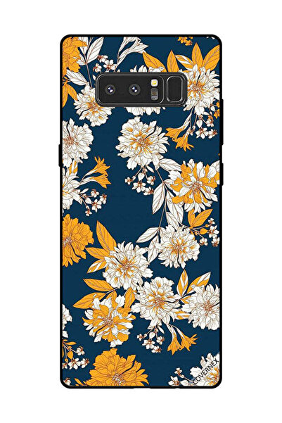 Covernex غطاء حماية لهاتف سامسونج جالاكسي نوت 8 بنقشة زهور وأوراق صفراء وبيضاء