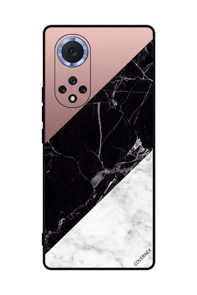 Covernex غطاء حماية لهاتف هواوي نوفا 9، أبيض وأسود، الجزء العلوي من الرخام، ب...