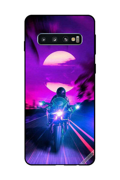Covernex غطاء حماية لهاتف سامسونج جالاكسي S10 - راكب الدراجة النارية يترك الق...