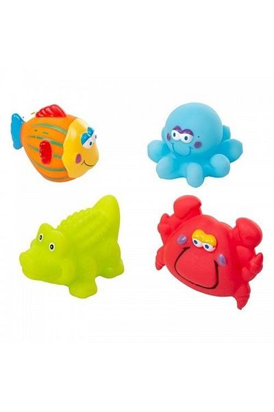 Akuku Set of 4 bath toys A0362, Multicolor