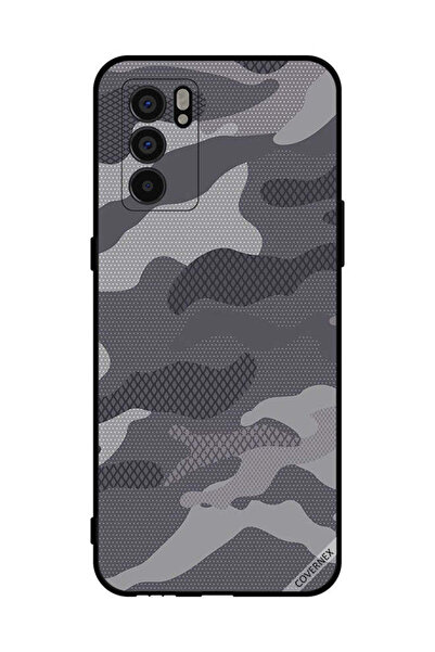 Covernex غطاء حماية لهاتف Oppo Reno6 5G بنمط مموه رمادي