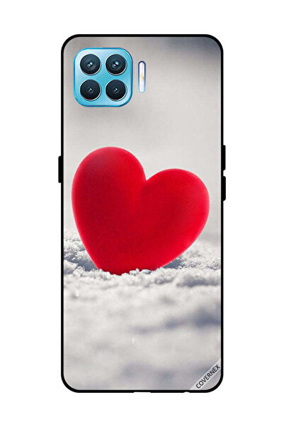 Covernex غطاء حماية لهاتف OPPO F17 Pro بتصميم قلب أحمر جميل