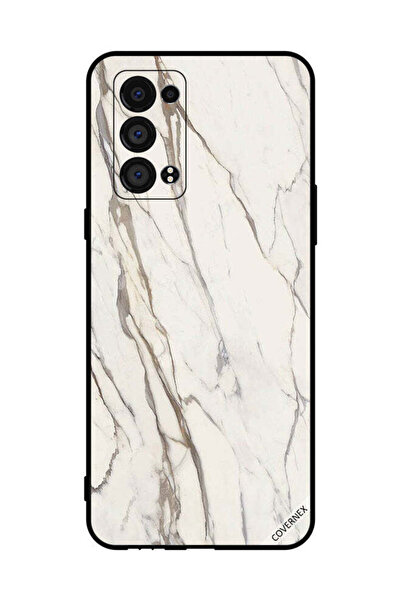 Covernex غطاء حماية لهاتف Oppo Reno6 Pro 5G بنمط رخامي أبيض متشقق