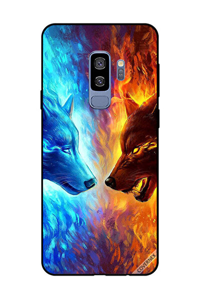 Covernex غطاء حماية لهاتف سامسونج جالاكسي S9 بلس - ذئب الماء والنار