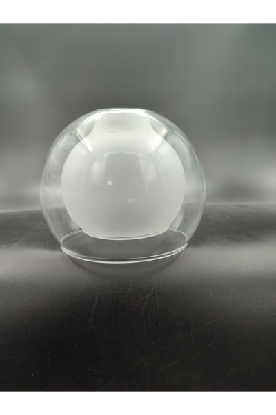 KUĞULU ÇİFTLİ YUVARLAK YEKPARE AVİZE CAMI (E.14) Mum ampule göre.