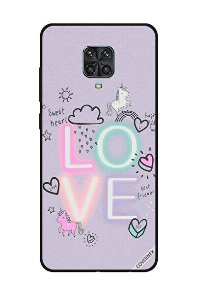 Covernex غطاء حماية لهاتف شاومي ريدمي نوت 9S/9 برو - قلب حلو، حب، يونيكورن