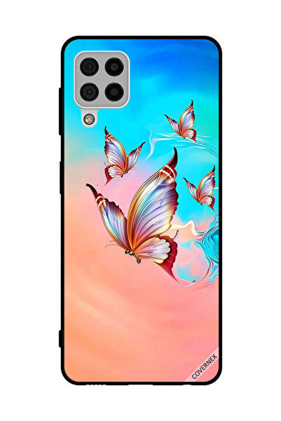 Covernex Protective Case Cover For Samsung Galaxy A22 4G Butterflies Flying O...