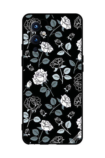 Covernex غطاء حماية لهاتف OnePlus 9 بنقشة زهور باللونين الأبيض والأسود