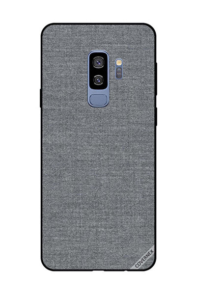 Covernex غطاء حماية لهاتف سامسونج جالاكسي S9 بلس بنقشة قماش رمادية