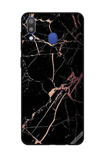 Covernex غطاء حماية لهاتف سامسونج جالاكسي M20 بنمط رخامي أسود