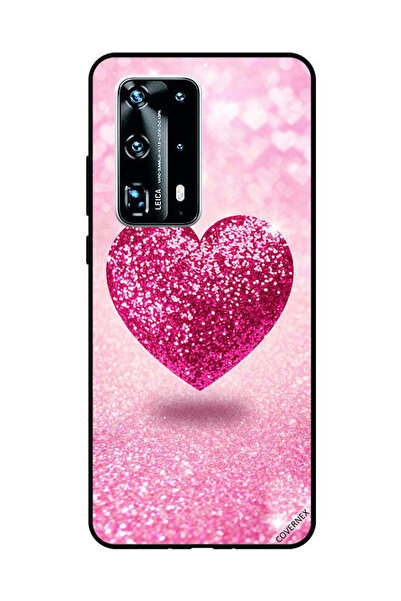 Covernex غطاء حماية لهاتف هواوي بي 40 برو بلس - قلب وردي لامع