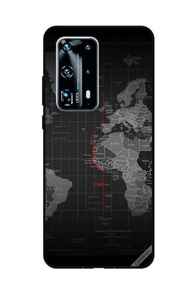 Covernex غطاء حماية لهاتف هواوي بي 40 برو بلس بطبعة حدود المحيط