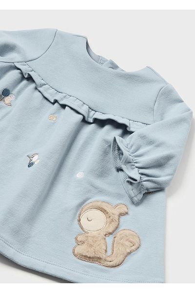 MAYORAL Baby Girl Squirrel Dress Blue