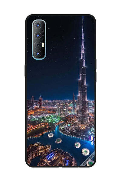 Covernex غطاء حماية لهاتف OPPO Reno 3 Pro منظر ليلي لوسط المدينة