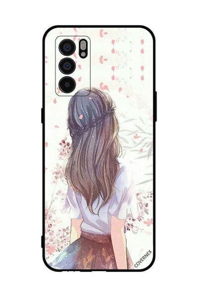 Covernex غطاء حماية لهاتف Oppo Reno6 5G فتاة لطيفة في تفكير عميق