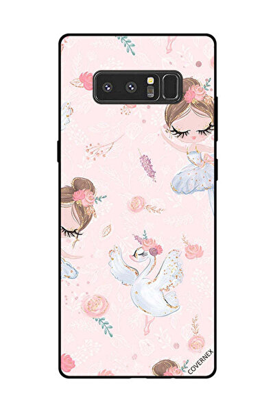 Covernex غطاء حماية لهاتف سامسونج جالكسي نوت 8 - فتاة وزهور