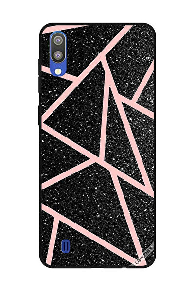 Covernex غطاء حماية لهاتف سامسونج جالاكسي M10 - أسود لامع، بنقشة مسارات وردية...