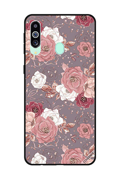 Covernex غطاء حماية لهاتف سامسونج جالاكسي M40/A60 بنقشة زهور بلون الشوكولاتة