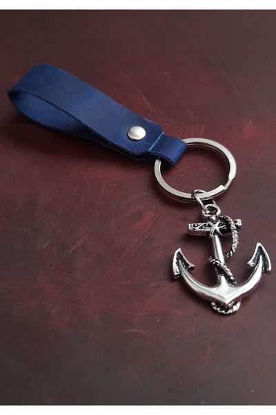 BSN Store Anchor Symbol Premium Keychain Hand Made Real Leather Keychain