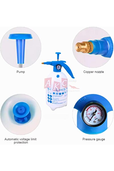 AKC GROUP AKC 2.5L Pressure Garden Sprayer – Portable Plastic Hand Pump Water Mist Sprayer with Adjustable N