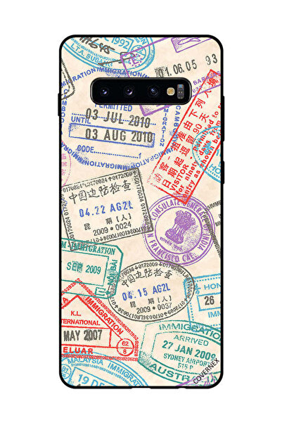 Covernex غطاء حماية لهاتف سامسونج جالاكسي S10 بلس - طوابع السفر